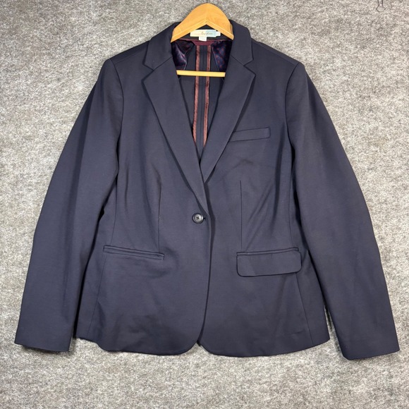 Boden Jackets & Blazers - Boden Blazer Jacket Womens 14R Navy Blue Stretch Academia Career